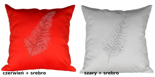 poszewka dekoracyjna czarna 40x40 LIŚĆ dżety