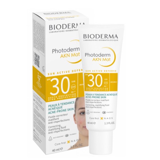 Bioderma Photoderm AKN Mat 30 SPF солнцезащитный крем для лица 40 мл