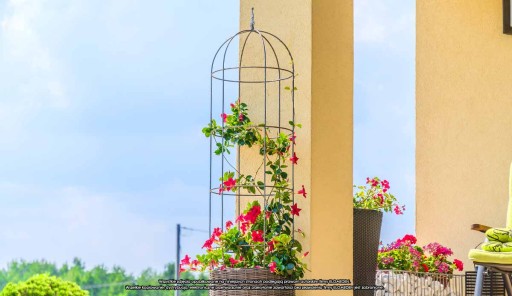 OBELISK OGRODOWY METALOWY NA KWIATY RÓŻE 120 cm