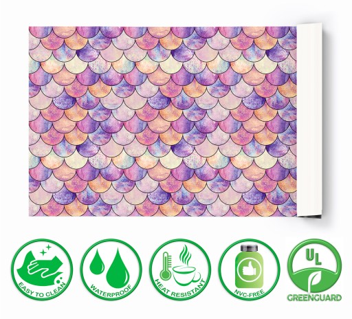 Защитный коврик 120х60 для письменного стола Colorful Circles