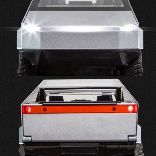 МОДЕЛЬ АВТОМОБИЛЯ TESLA CYBERTRUCK 1:24 ИЗ АЛЮМИНИЕВОГО СПЛАВА С ФАРАМИ И ДВЕРЯМИ