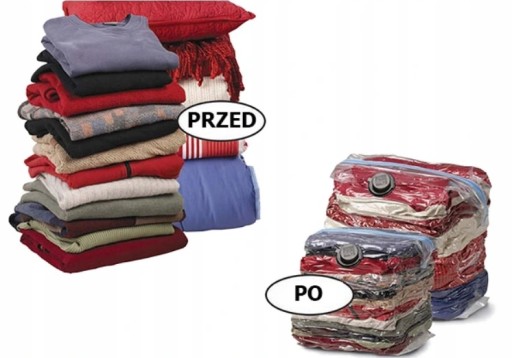 WOREK PRÓŻNIOWY WORKI NA POŚCIEL UBRANIA POKROWIEC VACCUM 50X60 KOSTKA