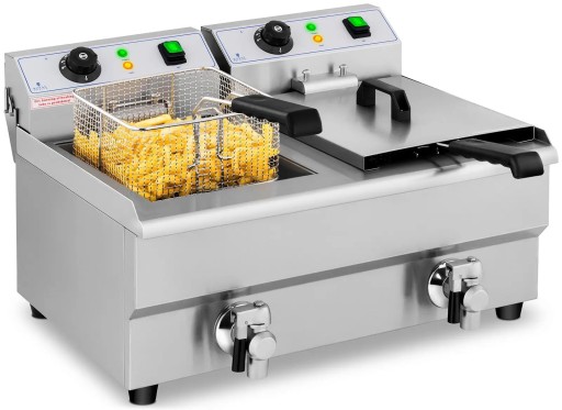 Фритюрница - 2 x 10 литров - 2 x 3000 Вт ROYAL CATERING RCEF 10DB