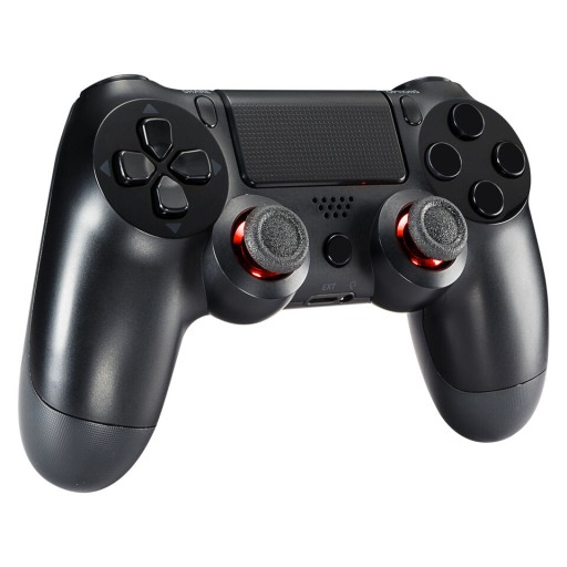 НАБОР 2X ГРИБНАЯ АНАЛОГОВАЯ РУЧКА ДЛЯ PS5 PAD КРАСНО-ХРОМИРОВАННАЯ - 2 шт.