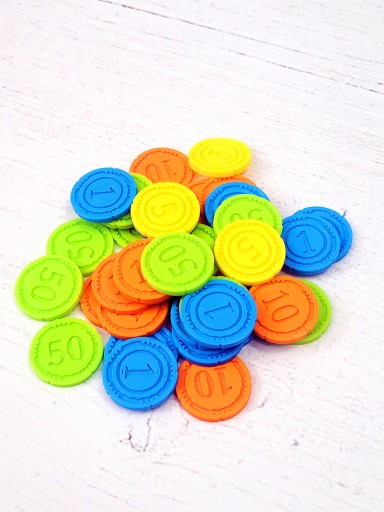 Набор из 50 игровых монет - 10 шт.