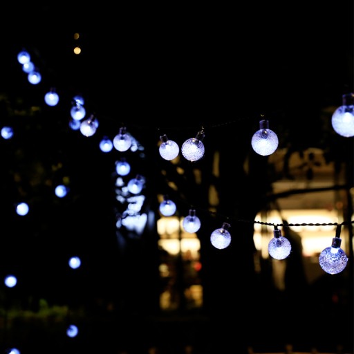 СОЛНЕЧНЫЕ САДОВЫЕ ЛАМПЫ GIRLANDA 50LED, 9M COLD
