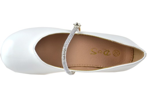 ТАПОЧКИ Silver STRIP Heel COMMUNION WHITE r33
