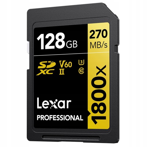 Lexar SDXC 128 ГБ Professional 1800x UHS-II U3 ​​(180/270 МБ/с)