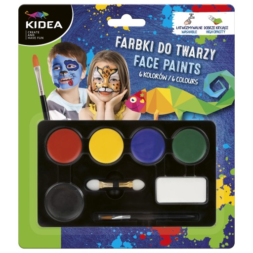 KIDEA PAINTS КРАСКИ ДЛЯ КРАСКИ 6 цветов