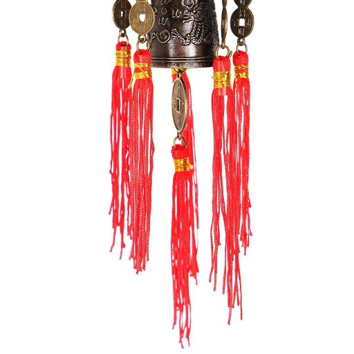 Ретро-колокольчик Lucky Fengshui с декором из красных кисточек