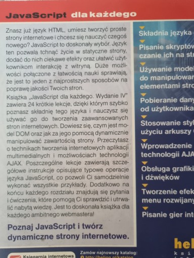 JAVASCRIPT DLA KAŻDEGO - STRONY INTERNETOWE /128