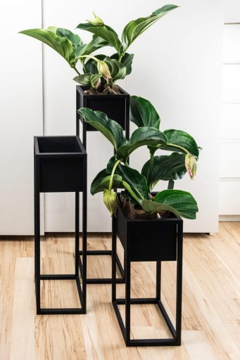Металлический цветочный горшок LOFT с крышкой, 50 см.
