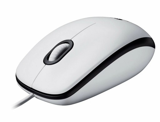 Проводная мышь Logitech M100 белого цвета с белым сенсором