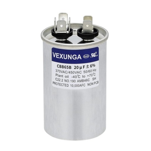 Kondensator 20uF 20 MFD 370VAC 440VAC 450VAC 50/60Hz CBB65 Okrągły
