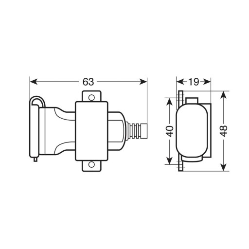 Разъем для зарядного устройства USB Fix Omega, водонепроницаемый, 12/24 В.