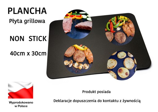Płyta grillowa,zdrowe grillowanie,ruszt,mata teflonowa 400x300x2mm