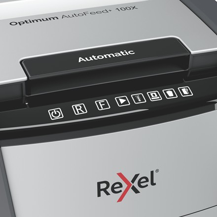 Niszczarka Rexel Optimum AutoFeed+ 100X, ścinki 4x