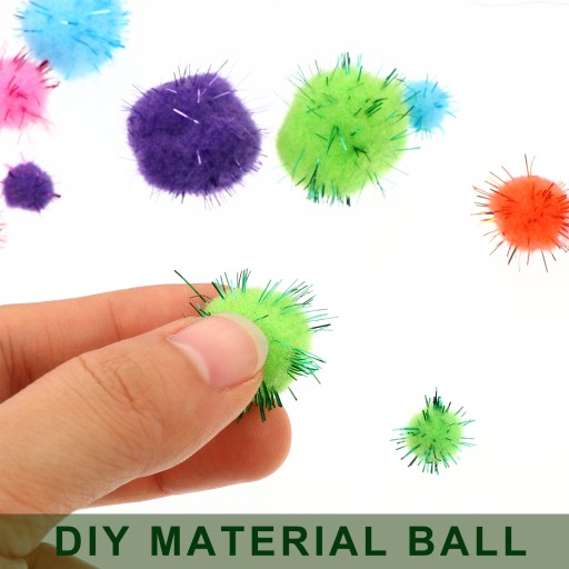 Блестящие помпоны DIY Art Craft Шарики Поделки