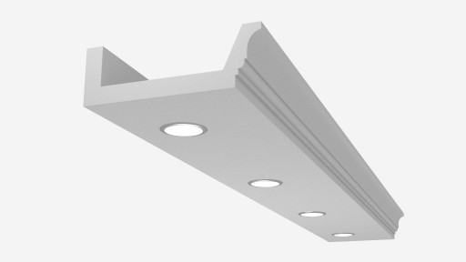 Podwieszany sufit zabudowa sufitu gzyms led 20x6cm