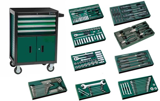 ШКАФ Тележка для инструментов с оборудованием SATA 210 ELEMENTS ST95125