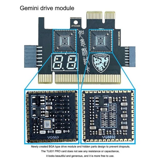 Многофункциональный настольный ноутбук TL631 Pro LPC-DEBUG Открытка PCI PCI-E Mini