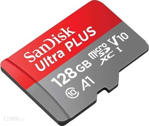 Карта SanDisk Ultra Plus microSD 128 ГБ плюс адаптер