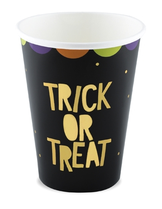 KUBECZKI HALLOWEEN Czarne, Mroczne 6 szt. 220ml