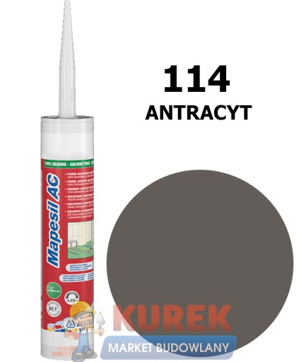 СИЛИКОН MAPESIL AC 114 MAPEI АНТРАЦИТ