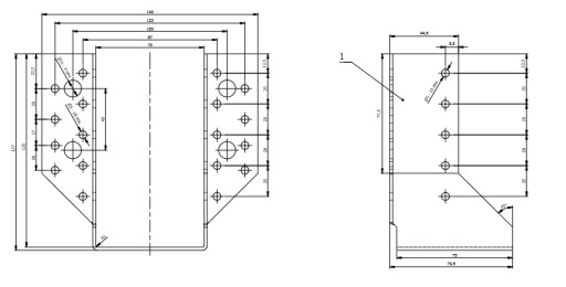 СОЕДИНИТЕЛЬ КРОНШТЕЙНА БАЛКИ WB21 70x125 СЕРТИФИКАТ