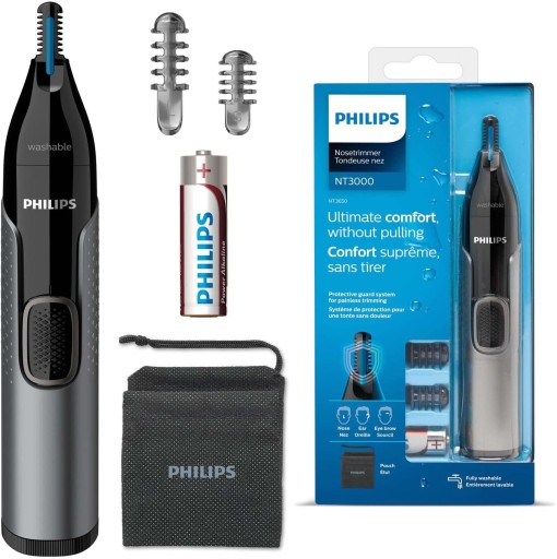 ТРИМЕР ДЛЯ НОСА, БРОВЕЙ, УШЕЙ PHILIPS + ЧЕХОЛ
