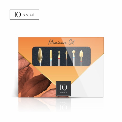 Набор Silcare IQ Nails Expert Gold Power из 6 фрез для гибридного акрилового геля