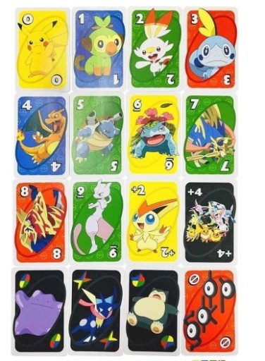 Семейные карточные игры UNO Pokemon, игральные карты, 112 шт., для подарка ребенку