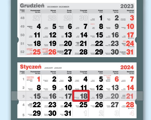 Календарь из четырех частей Офис в Татрах на 2024 год Отрывной календарь на месяц из 4 частей