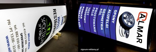 PYLON LED 350x125 cm PLEXI totem REKLAMOWY