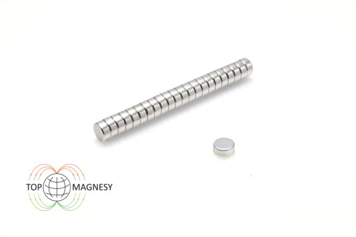 Magnes Neodymowy Walcowy MW 6x2,5 mm N38 10 szt.