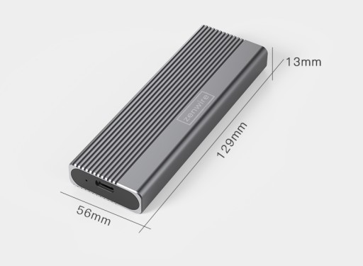 Корпус-адаптер SSD-накопитель M2 NVMe PCIe 2-в-1 USB 3.2 Gen 2 Карман USB-C m.2