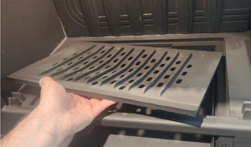 WKŁAD kominek powietrzny żeliwny narożny 8kw SIMPLE m/s BS prawy 150 dolot