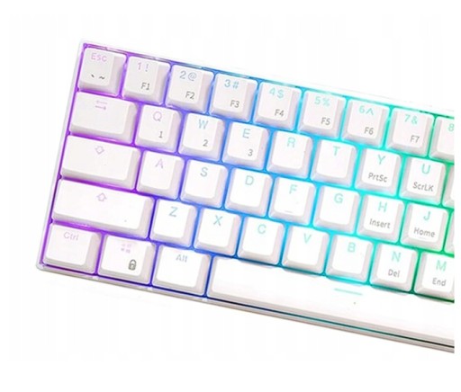 RK61 МЕХАНИЧЕСКАЯ КЛАВИАТУРА, 60 % красная RGB, ГОРЯЧАЯ ЗАМЕНА, трехрежимная, 2,4G, беспроводная связь, Вт