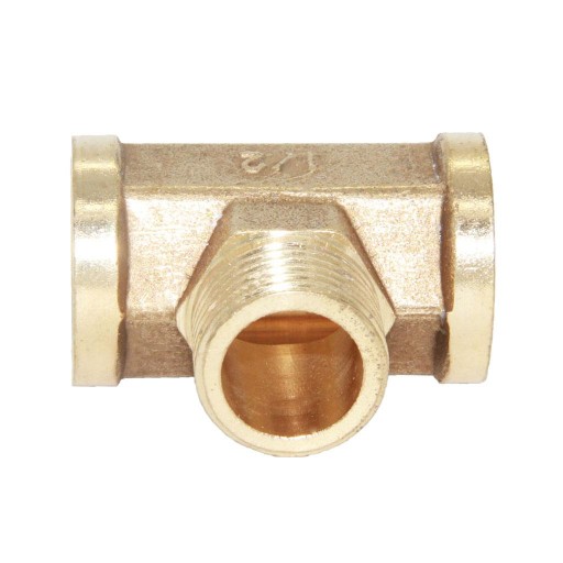 1/ Brass Pipe 3 Way Thread Fitting #4 F-M-F