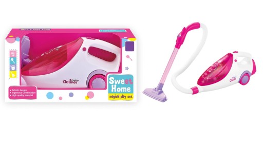 WOOPIE Игрушечный пылесос с функцией всасывания для детей Розовый