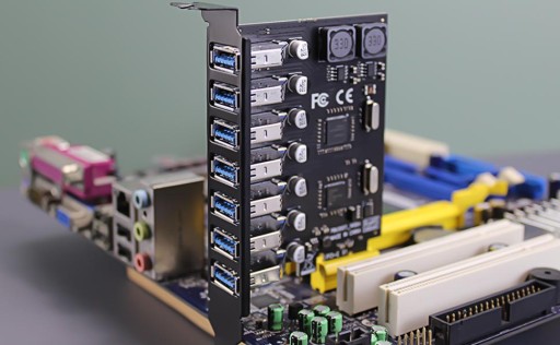 GLOTRENDS 7-портовая адаптерная плата USB-A 3.0 5 Гбит/с PCIe