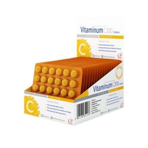 Vitaminum C Colfarm, witamina C 200mg, 30 tabletek