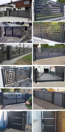 Brama Wjazdowa Dwuskrzydłowa INCOGNITO BR1822 Ocynk + RAL 120x300 cm