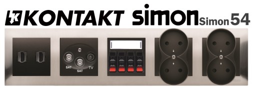 SIMON 54 ОДИНАРНАЯ СВЕТООТРАЖАЮЩАЯ КНОПКА, МАТОВЫЙ ЧЕРНЫЙ