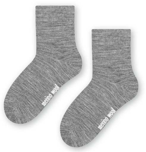 Носки STEVEN MERINO WOOL 130 серый № 26-28