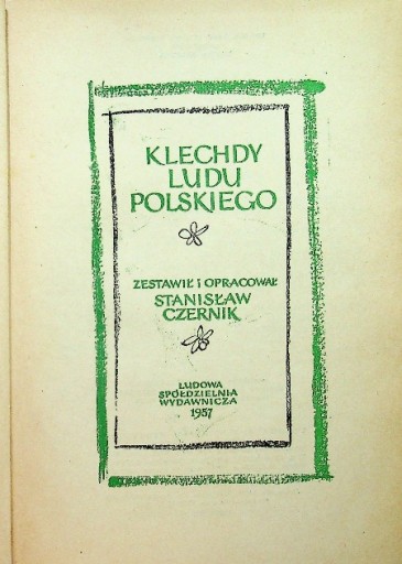 Stanisław Czernik oprac. - Klechdy ludu polskiego