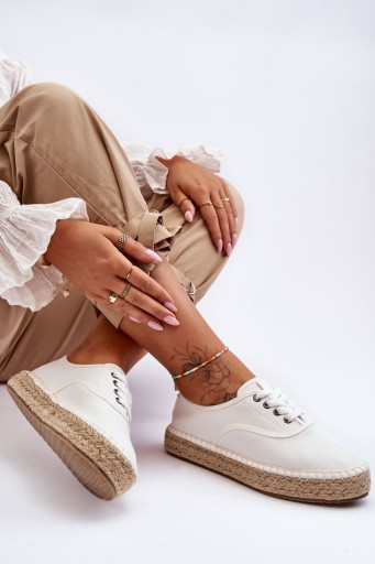 TRAMPKI ESPADRYLE BIG STAR LL274833 BIAŁE 38