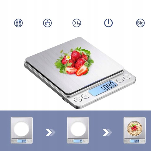 WAGA KUCHENNA DO BIŻUTERII 3KG/0.1G PROFESJONALNA