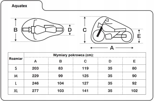 Pokrowiec na motocykl Oxford Aquatex CV204 r L