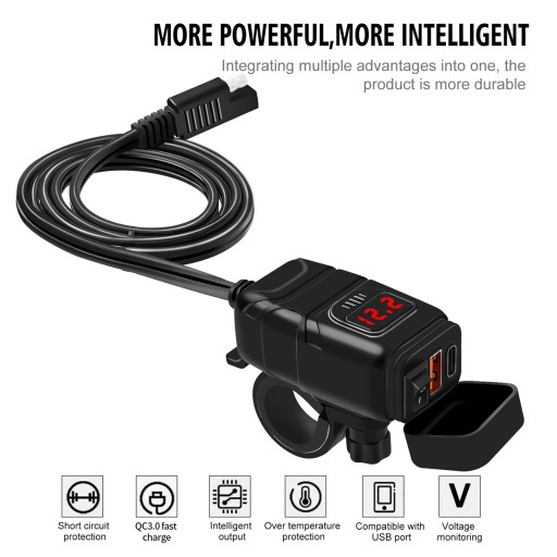 USB-зарядное устройство для мотоцикла Зарядное устройство Type-C Super